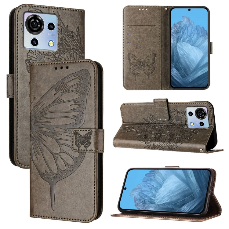 Embossed Butterfly Leather Phone Case, For ZTE Blade A35 / A55, For ZTE Blade V60 / Axon 60 4G, For ZTE Nubia Z60 Ultra, For ZTE Blade A73 5G, For ZTE Blade A73 4G, For ZTE Blade V50 Vita