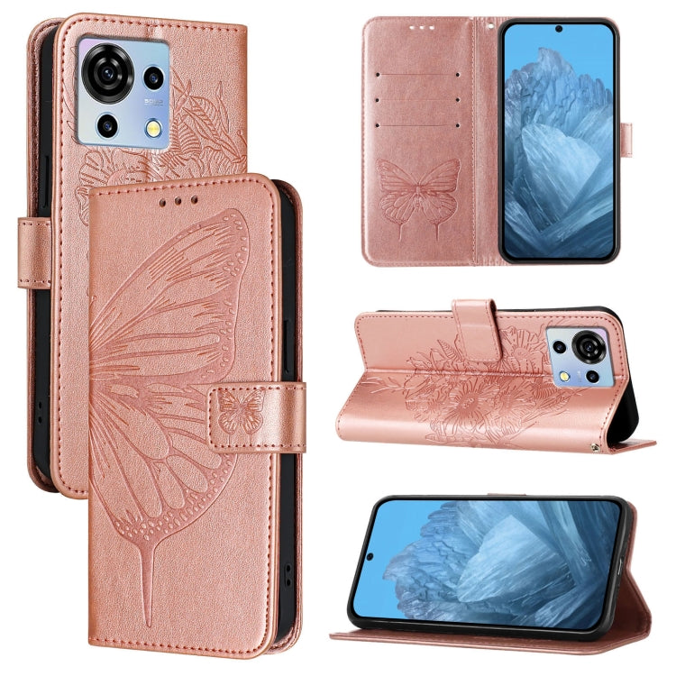 Embossed Butterfly Leather Phone Case, For ZTE Blade A35 / A55, For ZTE Blade V60 / Axon 60 4G, For ZTE Nubia Z60 Ultra, For ZTE Blade A73 5G, For ZTE Blade A73 4G, For ZTE Blade V50 Vita