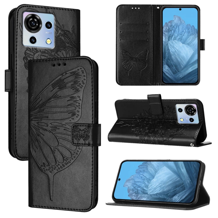 Embossed Butterfly Leather Phone Case, For ZTE Blade A35 / A55, For ZTE Blade V60 / Axon 60 4G, For ZTE Nubia Z60 Ultra, For ZTE Blade A73 5G, For ZTE Blade A73 4G, For ZTE Blade V50 Vita