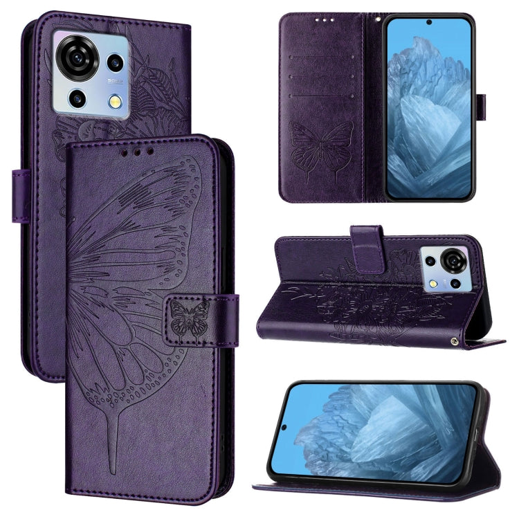 Embossed Butterfly Leather Phone Case, For ZTE Blade A35 / A55, For ZTE Blade V60 / Axon 60 4G, For ZTE Nubia Z60 Ultra, For ZTE Blade A73 5G, For ZTE Blade A73 4G, For ZTE Blade V50 Vita