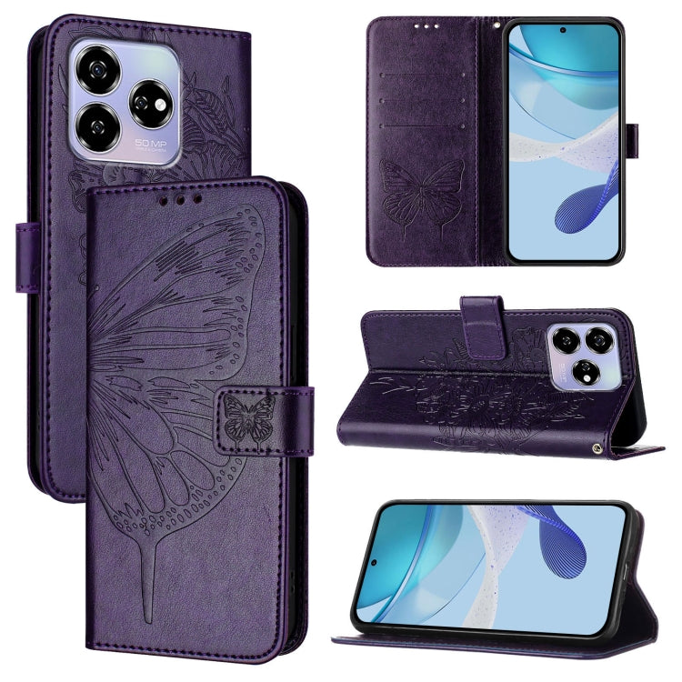 Embossed Butterfly Leather Phone Case, For ZTE Blade A35 / A55, For ZTE Blade V60 / Axon 60 4G, For ZTE Nubia Z60 Ultra, For ZTE Blade A73 5G, For ZTE Blade A73 4G, For ZTE Blade V50 Vita