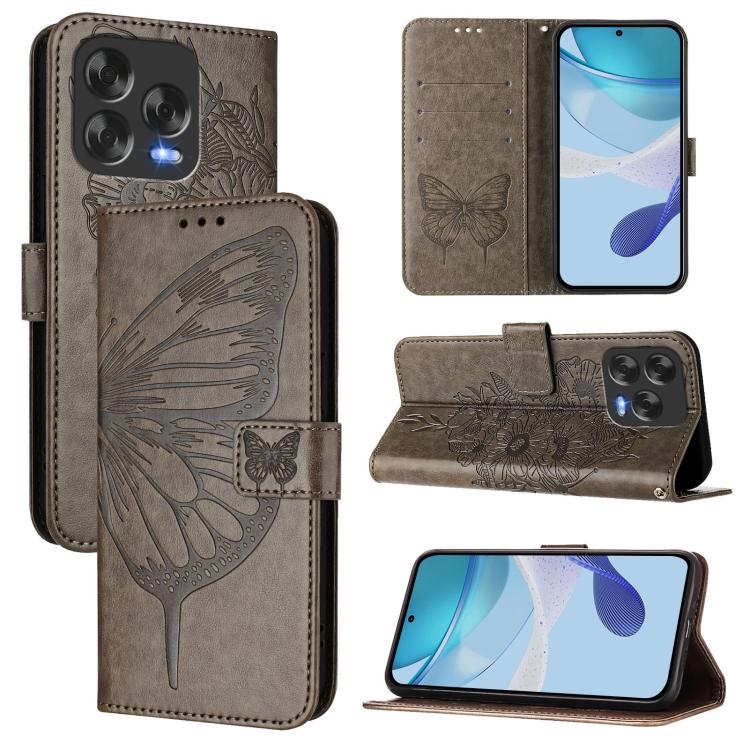 Embossed Butterfly Leather Phone Case, For ZTE Blade A75 Pro 5G / T-Elite 5G, For ZTE Blade A76 4G, For ZTE Nubia S 5G A403ZT, For ZTE Blade V70 Vita / V70 Design, For ZTE Blade V70 Design, For ZTE Blade A75 5G / Nubia Focus