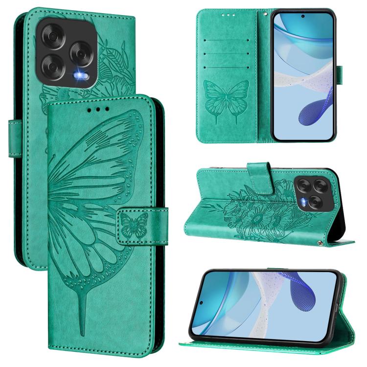 Embossed Butterfly Leather Phone Case, For ZTE Blade A75 Pro 5G / T-Elite 5G, For ZTE Blade A76 4G, For ZTE Nubia S 5G A403ZT, For ZTE Blade V70 Vita / V70 Design, For ZTE Blade V70 Design, For ZTE Blade A75 5G / Nubia Focus