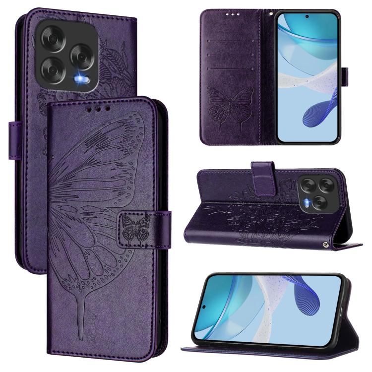 Embossed Butterfly Leather Phone Case, For ZTE Blade A75 Pro 5G / T-Elite 5G, For ZTE Blade A76 4G, For ZTE Nubia S 5G A403ZT, For ZTE Blade V70 Vita / V70 Design, For ZTE Blade V70 Design, For ZTE Blade A75 5G / Nubia Focus