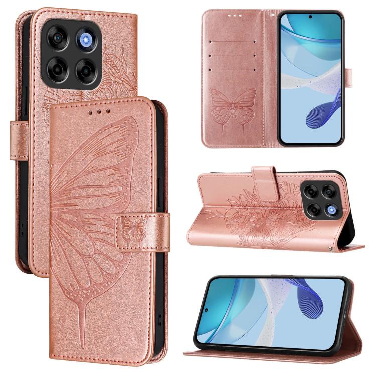 Embossed Butterfly Leather Phone Case, For ZTE Blade A75 Pro 5G / T-Elite 5G, For ZTE Blade A76 4G, For ZTE Nubia S 5G A403ZT, For ZTE Blade V70 Vita / V70 Design, For ZTE Blade V70 Design, For ZTE Blade A75 5G / Nubia Focus