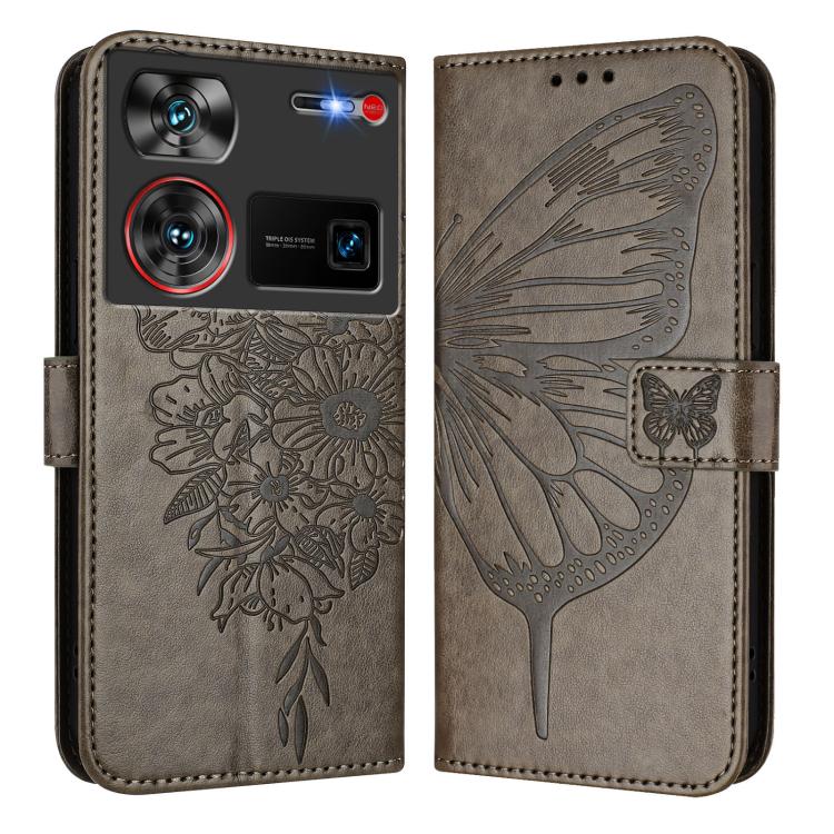 Embossed Butterfly Leather Phone Case, For ZTE Blade A35 / A55, For ZTE Blade V60 / Axon 60 4G, For ZTE Nubia Z60 Ultra, For ZTE Blade A73 5G, For ZTE Blade A73 4G, For ZTE Blade V50 Vita