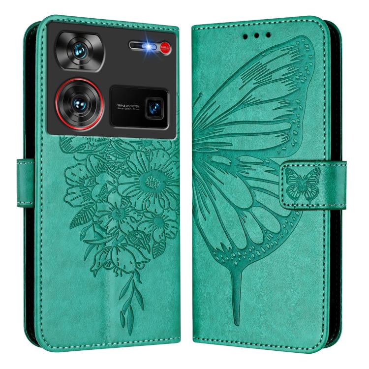 Embossed Butterfly Leather Phone Case, For ZTE Blade A35 / A55, For ZTE Blade V60 / Axon 60 4G, For ZTE Nubia Z60 Ultra, For ZTE Blade A73 5G, For ZTE Blade A73 4G, For ZTE Blade V50 Vita
