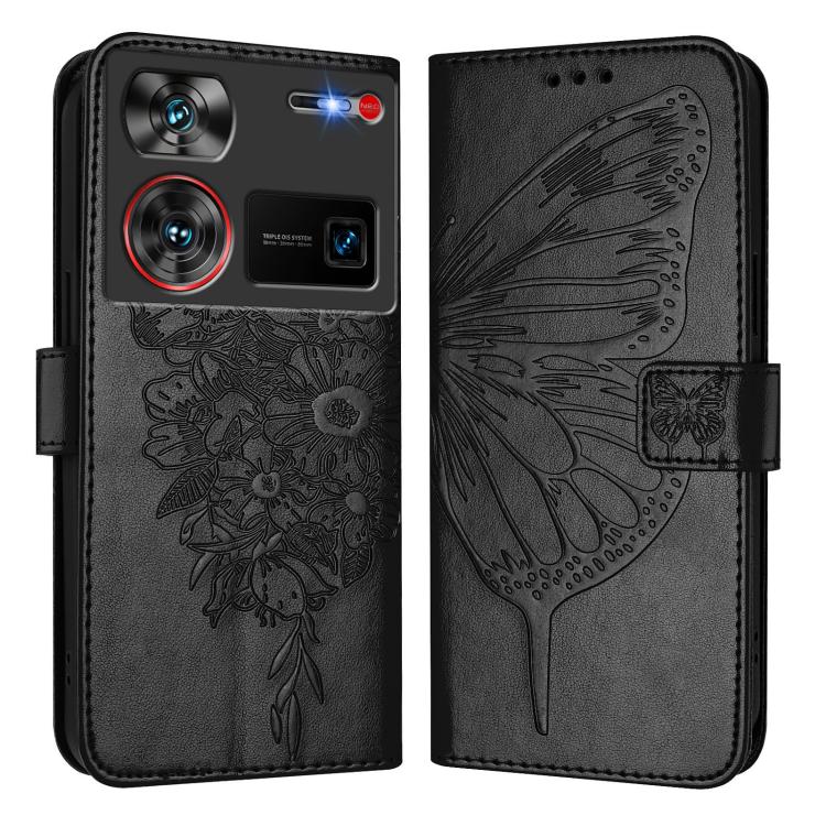Embossed Butterfly Leather Phone Case, For ZTE Blade A35 / A55, For ZTE Blade V60 / Axon 60 4G, For ZTE Nubia Z60 Ultra, For ZTE Blade A73 5G, For ZTE Blade A73 4G, For ZTE Blade V50 Vita
