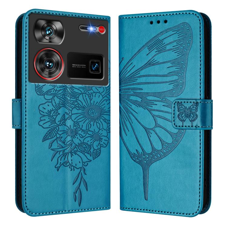 Embossed Butterfly Leather Phone Case, For ZTE Blade A35 / A55, For ZTE Blade V60 / Axon 60 4G, For ZTE Nubia Z60 Ultra, For ZTE Blade A73 5G, For ZTE Blade A73 4G, For ZTE Blade V50 Vita