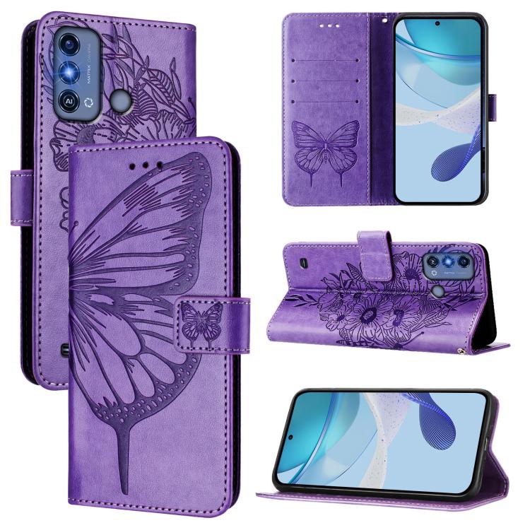 Embossed Butterfly Leather Phone Case, For ZTE Blade A53 Pro, For ZTE Blade A53, For ZTE Blade A52 Lite, For ZTE Blade V40s, For ZTE Blade A52