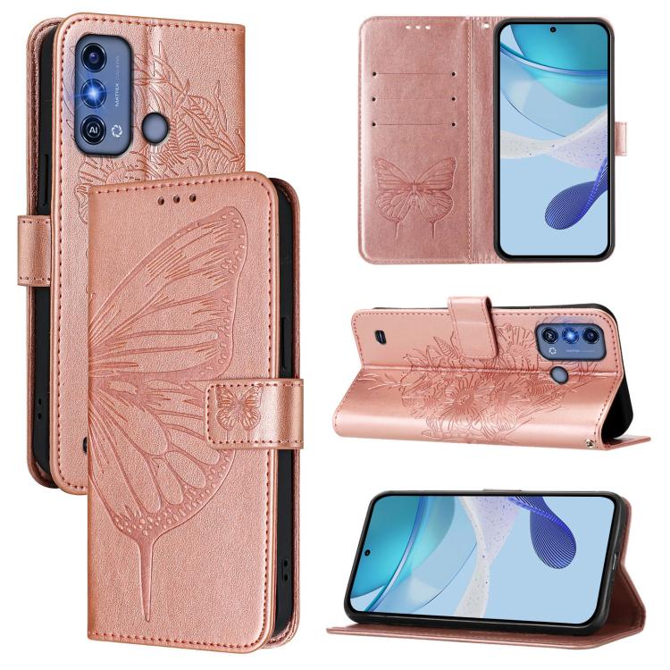 Embossed Butterfly Leather Phone Case, For ZTE Blade A53 Pro, For ZTE Blade A53, For ZTE Blade A52 Lite, For ZTE Blade V40s, For ZTE Blade A52