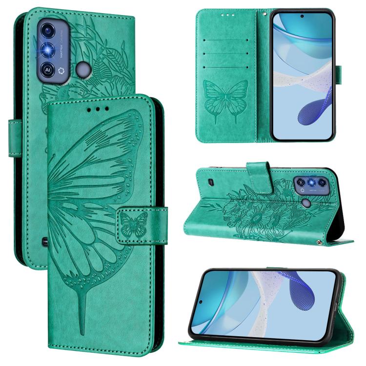 Embossed Butterfly Leather Phone Case, For ZTE Blade A53 Pro, For ZTE Blade A53, For ZTE Blade A52 Lite, For ZTE Blade V40s, For ZTE Blade A52