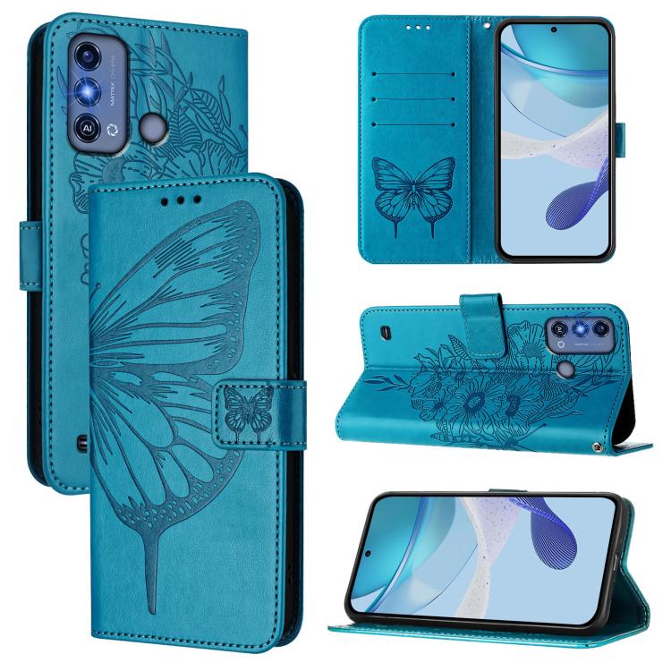 Embossed Butterfly Leather Phone Case, For ZTE Blade A53 Pro, For ZTE Blade A53, For ZTE Blade A52 Lite, For ZTE Blade V40s, For ZTE Blade A52