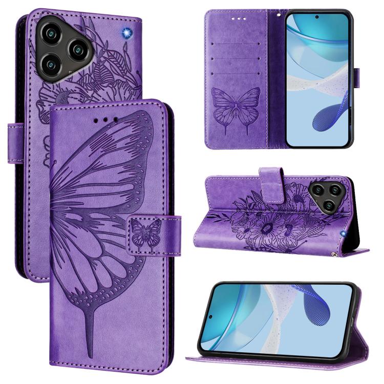 Embossed Butterfly Leather Phone Case, For ZTE Blade A75 Pro 5G / T-Elite 5G, For ZTE Blade A76 4G, For ZTE Nubia S 5G A403ZT, For ZTE Blade V70 Vita / V70 Design, For ZTE Blade V70 Design, For ZTE Blade A75 5G / Nubia Focus