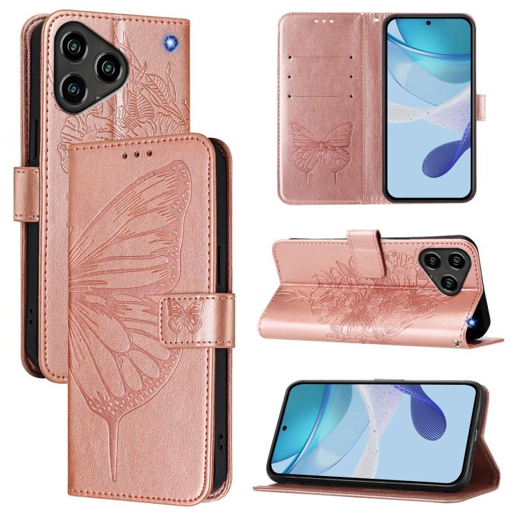 Embossed Butterfly Leather Phone Case, For ZTE Blade A75 Pro 5G / T-Elite 5G, For ZTE Blade A76 4G, For ZTE Nubia S 5G A403ZT, For ZTE Blade V70 Vita / V70 Design, For ZTE Blade V70 Design, For ZTE Blade A75 5G / Nubia Focus