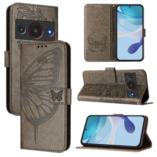 Embossed Butterfly Leather Phone Case, For ZTE Blade A75 Pro 5G / T-Elite 5G, For ZTE Blade A76 4G, For ZTE Nubia S 5G A403ZT, For ZTE Blade V70 Vita / V70 Design, For ZTE Blade V70 Design, For ZTE Blade A75 5G / Nubia Focus