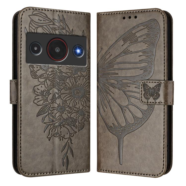 Embossed Butterfly Leather Phone Case, For ZTE Blade A75 Pro 5G / T-Elite 5G, For ZTE Blade A76 4G, For ZTE Nubia S 5G A403ZT, For ZTE Blade V70 Vita / V70 Design, For ZTE Blade V70 Design, For ZTE Blade A75 5G / Nubia Focus