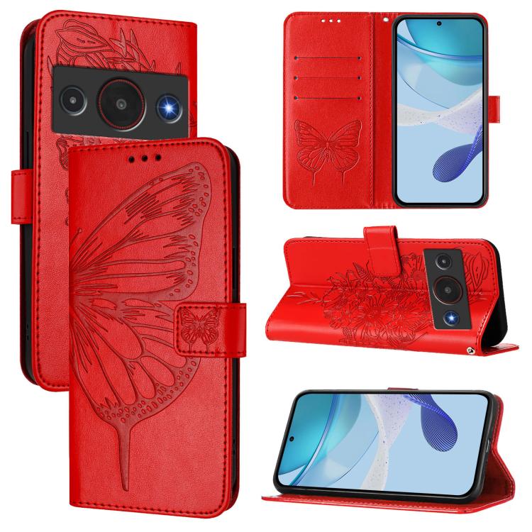 Embossed Butterfly Leather Phone Case, For ZTE Blade A75 Pro 5G / T-Elite 5G, For ZTE Blade A76 4G, For ZTE Nubia S 5G A403ZT, For ZTE Blade V70 Vita / V70 Design, For ZTE Blade V70 Design, For ZTE Blade A75 5G / Nubia Focus