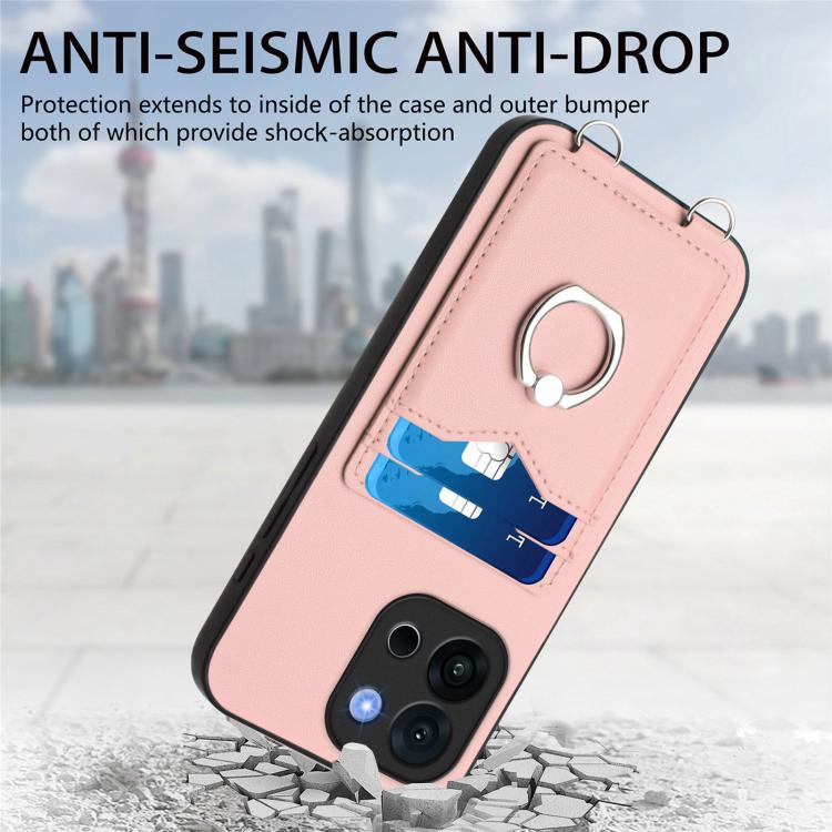 R20 Ring Card Holder Phone Case, For OnePlus 13T, For OnePlus Ace 5 / Ace 5 Pro, For OnePlus Nord CE4 / OPPO K12 5G, For OnePlus Nord CE3 Lite