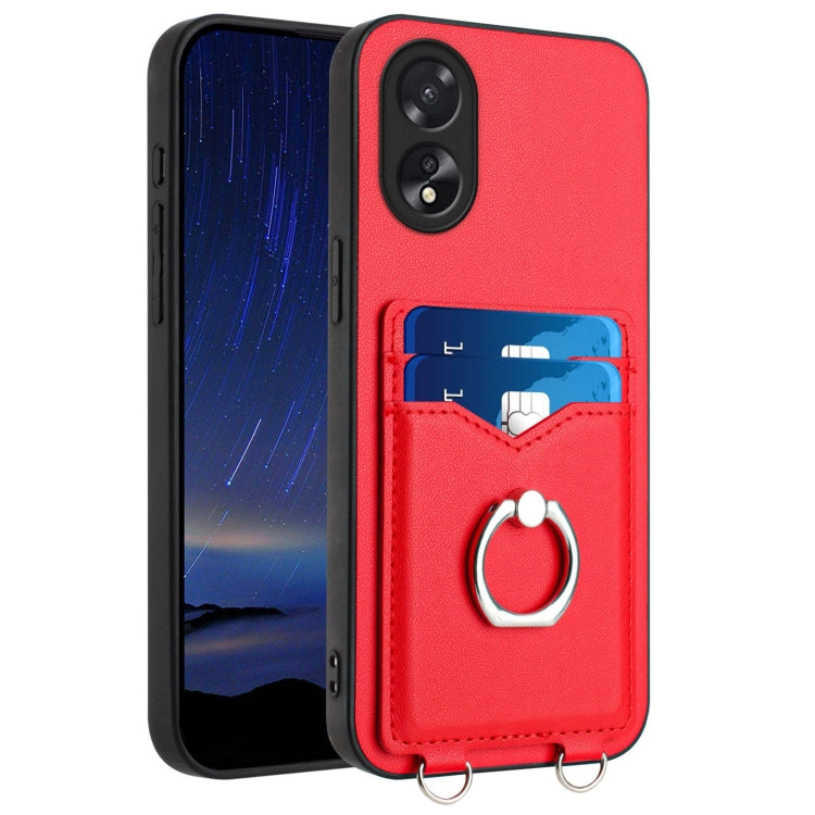 R20 Ring Card Holder Phone Case, For OPPO Reno11 Global, For OPPO Reno11 Pro Global, For OPPO A58 / A58x / A1x, For OPPO A1 Active / A2x, For OPPO A38 4G / A18 4G Global, For OPPO A58 4G Global, For OPPO Reno10, For OPPO Reno10 Pro 5G Global