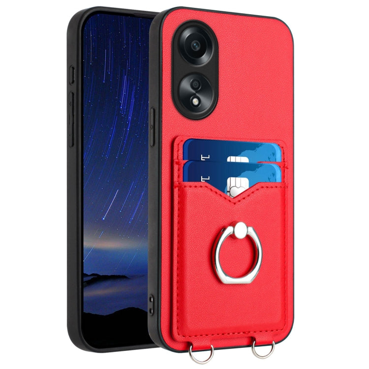 R20 Ring Card Holder Phone Case, For OPPO Reno11 Global, For OPPO Reno11 Pro Global, For OPPO A58 / A58x / A1x, For OPPO A1 Active / A2x, For OPPO A38 4G / A18 4G Global, For OPPO A58 4G Global, For OPPO Reno10, For OPPO Reno10 Pro 5G Global