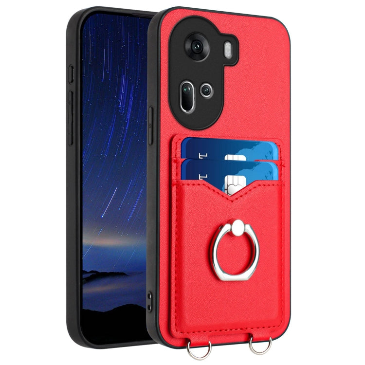 R20 Ring Card Holder Phone Case, For OPPO Reno11 Global, For OPPO Reno11 Pro Global, For OPPO A58 / A58x / A1x, For OPPO A1 Active / A2x, For OPPO A38 4G / A18 4G Global, For OPPO A58 4G Global, For OPPO Reno10, For OPPO Reno10 Pro 5G Global