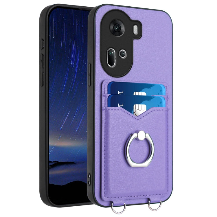 R20 Ring Card Holder Phone Case, For OPPO Reno11 Global, For OPPO Reno11 Pro Global, For OPPO A58 / A58x / A1x, For OPPO A1 Active / A2x, For OPPO A38 4G / A18 4G Global, For OPPO A58 4G Global, For OPPO Reno10, For OPPO Reno10 Pro 5G Global