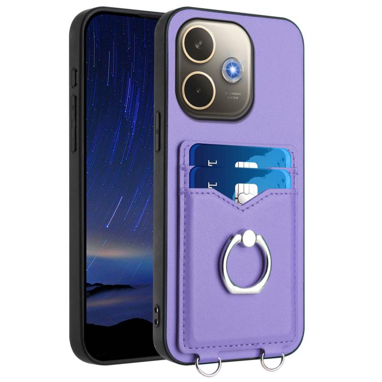 R20 Ring Card Holder Phone Case, For OPPO A5 / F29, For OPPO Find X8s+, For OPPO Find X8s, For OPPO Find X8 Ultra, For OPPO A5 Energy / A5 Pro 5G Global, For OPPO A3 Pro 5G, For OPPO Reno11 F Thai Version, For OPPO F25 Pro 5G India