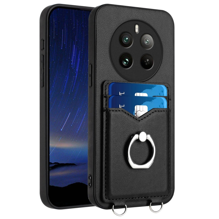R20 Ring Card Holder Phone Case, For Realme 14, For Realme 14 Pro+, For Realme 14 Pro, For Realme GT Neo6 SE, For Realme GT Neo6 / GT 6T 5G, For Realme 12 Pro / 12 Pro+, For Realme P1 Pro 5G, For Realme Narzo 70 Pro 5G