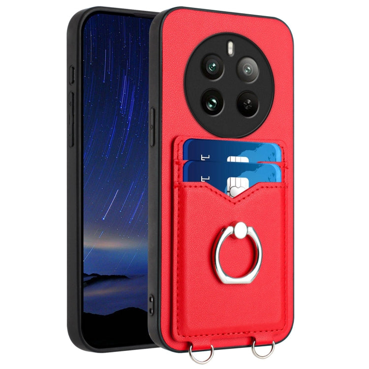 R20 Ring Card Holder Phone Case, For Realme 12+ 5G India / P1 5G India