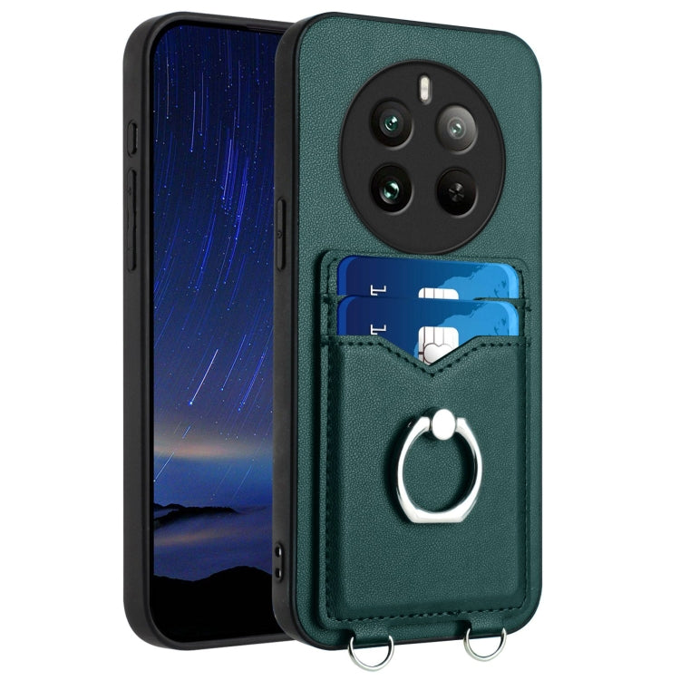 R20 Ring Card Holder Phone Case, For Realme 12+ 5G India / P1 5G India