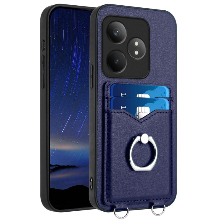 R20 Ring Card Holder Phone Case, For Realme 14, For Realme 14 Pro+, For Realme 14 Pro, For Realme GT Neo6 SE, For Realme GT Neo6 / GT 6T 5G, For Realme 12 Pro / 12 Pro+, For Realme P1 Pro 5G, For Realme Narzo 70 Pro 5G