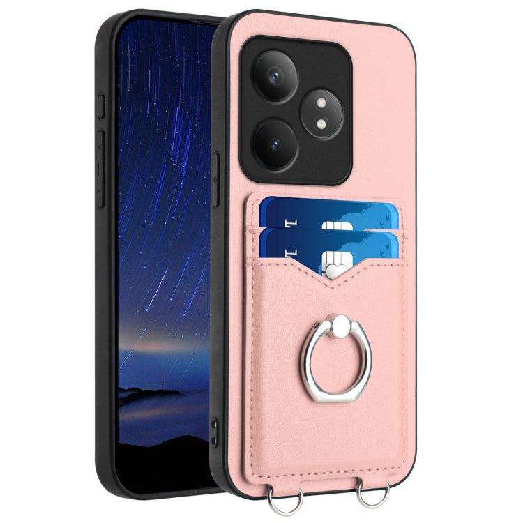 R20 Ring Card Holder Phone Case, For Realme 14, For Realme 14 Pro+, For Realme 14 Pro, For Realme GT Neo6 SE, For Realme GT Neo6 / GT 6T 5G, For Realme 12 Pro / 12 Pro+, For Realme P1 Pro 5G, For Realme Narzo 70 Pro 5G