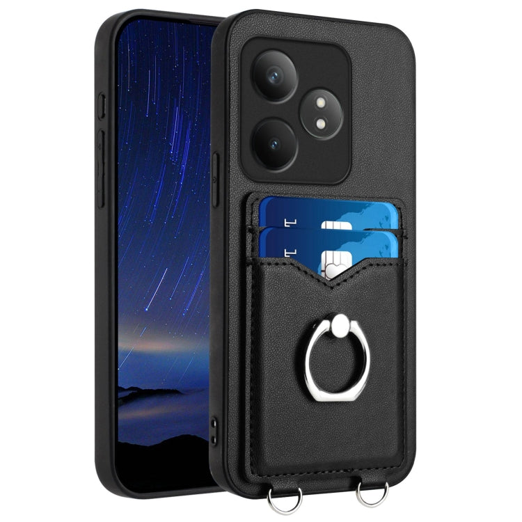 R20 Ring Card Holder Phone Case, For Realme 14, For Realme 14 Pro+, For Realme 14 Pro, For Realme GT Neo6 SE, For Realme GT Neo6 / GT 6T 5G, For Realme 12 Pro / 12 Pro+, For Realme P1 Pro 5G, For Realme Narzo 70 Pro 5G
