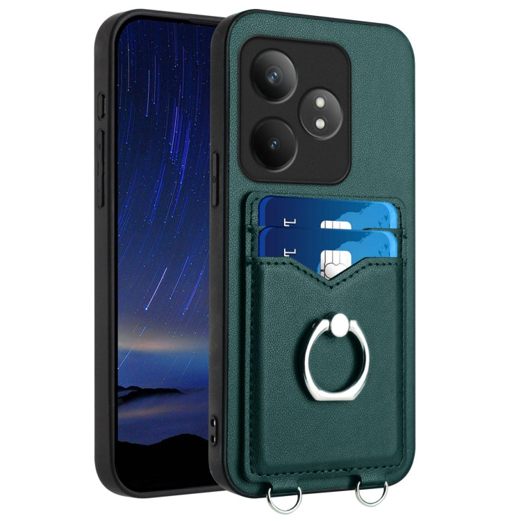 R20 Ring Card Holder Phone Case, For Realme 14, For Realme 14 Pro+, For Realme 14 Pro, For Realme GT Neo6 SE, For Realme GT Neo6 / GT 6T 5G, For Realme 12 Pro / 12 Pro+, For Realme P1 Pro 5G, For Realme Narzo 70 Pro 5G