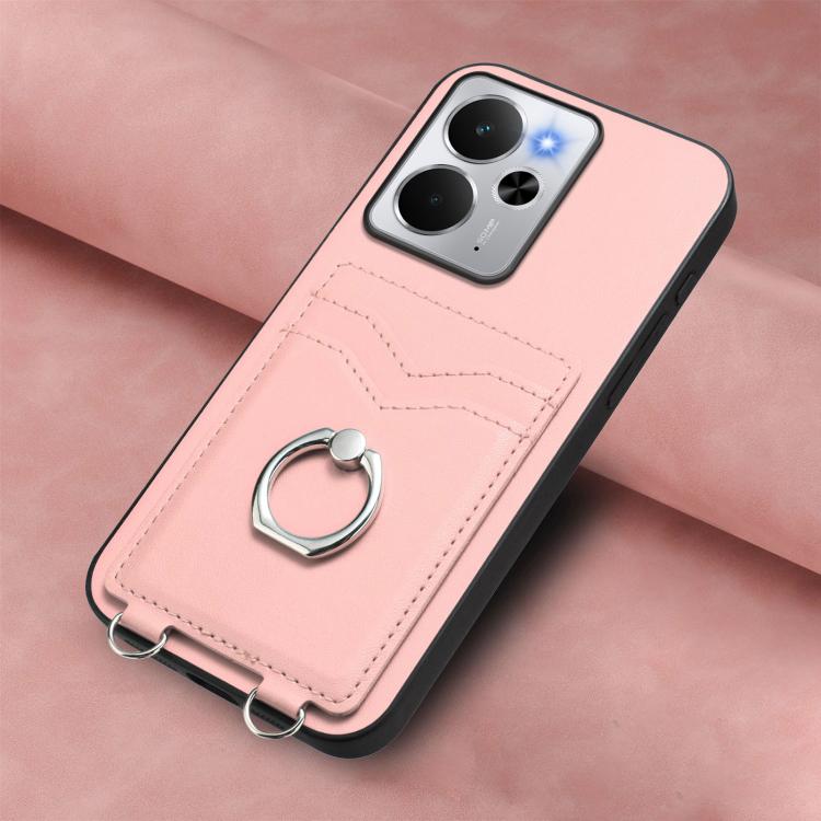 R20 Ring Card Holder Phone Case, For Realme 14, For Realme 14 Pro+, For Realme 14 Pro, For Realme GT Neo6 SE, For Realme GT Neo6 / GT 6T 5G, For Realme 12 Pro / 12 Pro+, For Realme P1 Pro 5G, For Realme Narzo 70 Pro 5G