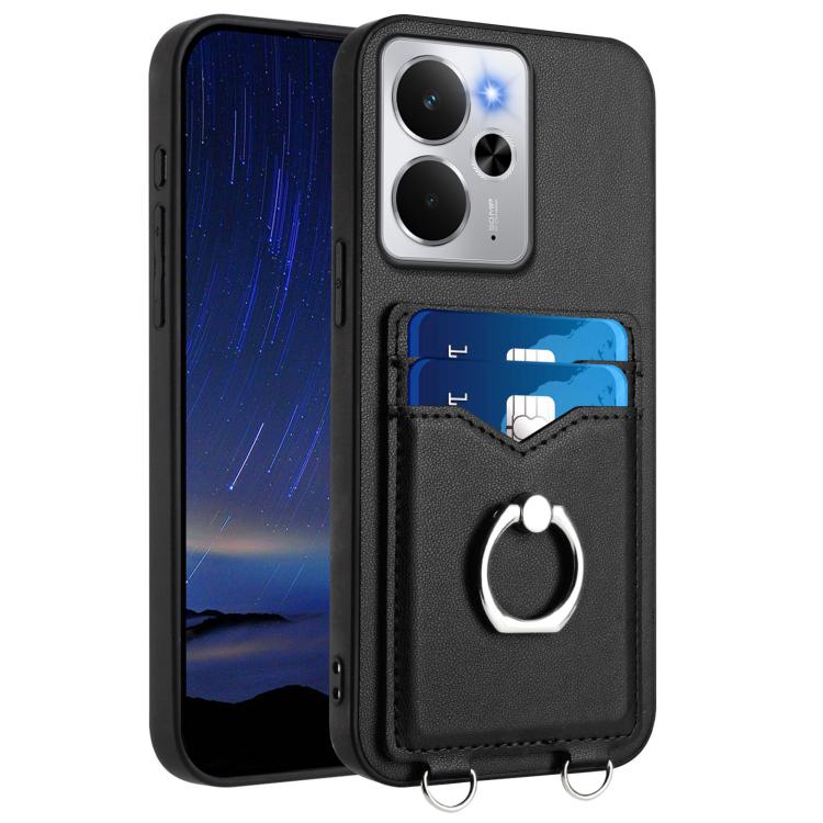 R20 Ring Card Holder Phone Case, For Realme 14, For Realme 14 Pro+, For Realme 14 Pro, For Realme GT Neo6 SE, For Realme GT Neo6 / GT 6T 5G, For Realme 12 Pro / 12 Pro+, For Realme P1 Pro 5G, For Realme Narzo 70 Pro 5G