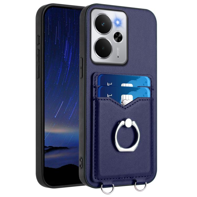 R20 Ring Card Holder Phone Case, For Realme 14, For Realme 14 Pro+, For Realme 14 Pro, For Realme GT Neo6 SE, For Realme GT Neo6 / GT 6T 5G, For Realme 12 Pro / 12 Pro+, For Realme P1 Pro 5G, For Realme Narzo 70 Pro 5G