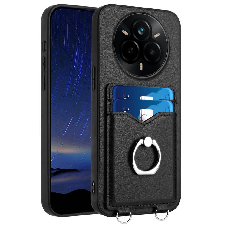 R20 Ring Card Holder Phone Case, For Realme 14, For Realme 14 Pro+, For Realme 14 Pro, For Realme GT Neo6 SE, For Realme GT Neo6 / GT 6T 5G, For Realme 12 Pro / 12 Pro+, For Realme P1 Pro 5G, For Realme Narzo 70 Pro 5G