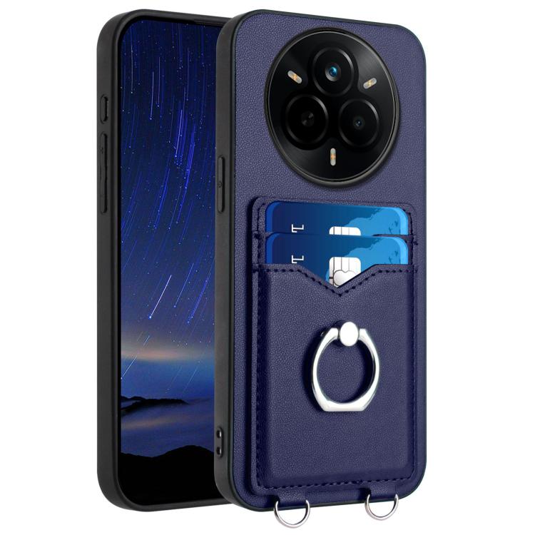 R20 Ring Card Holder Phone Case, For Realme 14, For Realme 14 Pro+, For Realme 14 Pro, For Realme GT Neo6 SE, For Realme GT Neo6 / GT 6T 5G, For Realme 12 Pro / 12 Pro+, For Realme P1 Pro 5G, For Realme Narzo 70 Pro 5G