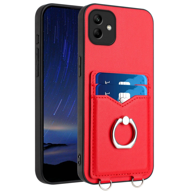 R20 Ring Card Holder Phone Case, For Samsung Galaxy A34 5G, For Samsung Galaxy A54 5G, For Samsung Galaxy S23 Ultra 5G, For Samsung Galaxy S23+ 5G, For Samsung Galaxy S23 5G, For Samsung Galaxy A14 5G, For Samsung Galaxy A04 4G                         ...