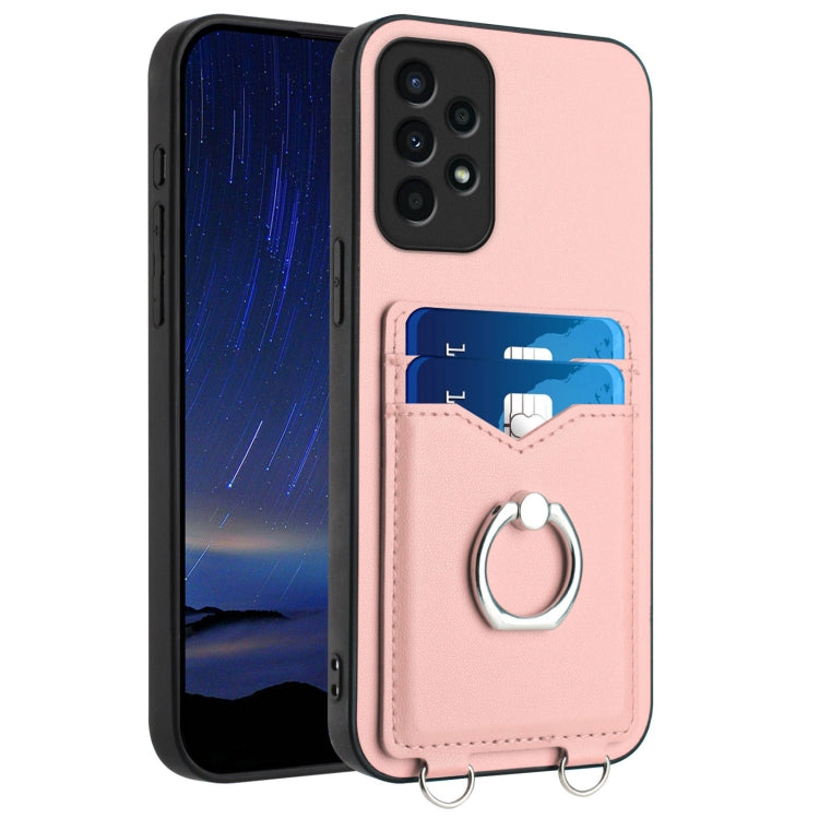 R20 Ring Card Holder Phone Case, For Samsung Galaxy S20 FE, For Samsung Galaxy A23 165.4mm, For Samsung Galaxy A53 5G, For Samsung Galaxy A33 5G, For Samsung Galaxy A13 4G, For Samsung Galaxy S22 Ultra 5G, For Samsung Galaxy S22+ 5G                    ...