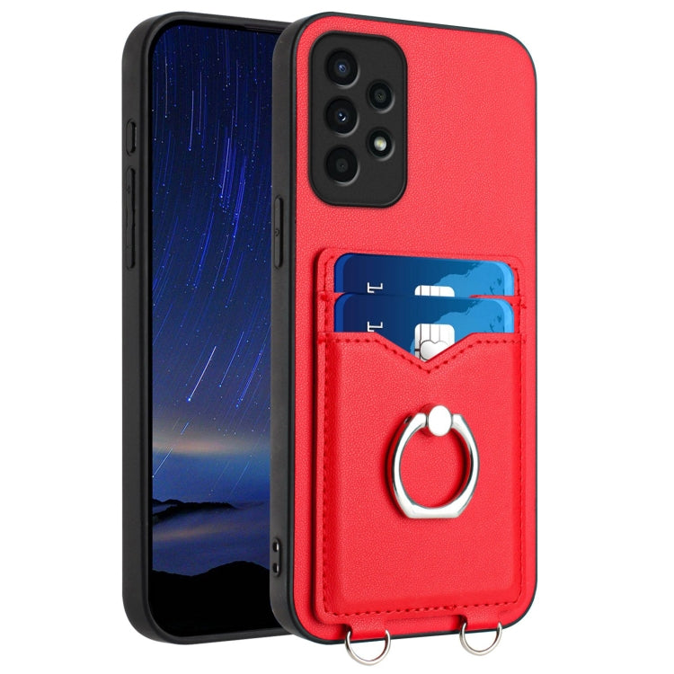 R20 Ring Card Holder Phone Case, For Samsung Galaxy S20 FE, For Samsung Galaxy A23 165.4mm, For Samsung Galaxy A53 5G, For Samsung Galaxy A33 5G, For Samsung Galaxy A13 4G, For Samsung Galaxy S22 Ultra 5G, For Samsung Galaxy S22+ 5G                    ...