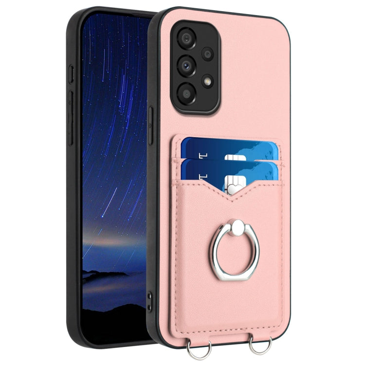 R20 Ring Card Holder Phone Case, For Samsung Galaxy S20 FE, For Samsung Galaxy A23 165.4mm, For Samsung Galaxy A53 5G, For Samsung Galaxy A33 5G, For Samsung Galaxy A13 4G, For Samsung Galaxy S22 Ultra 5G, For Samsung Galaxy S22+ 5G                    ...