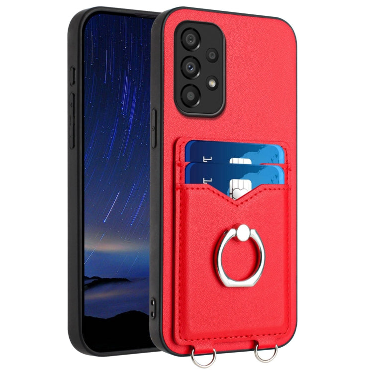 R20 Ring Card Holder Phone Case, For Samsung Galaxy S20 FE, For Samsung Galaxy A23 165.4mm, For Samsung Galaxy A53 5G, For Samsung Galaxy A33 5G, For Samsung Galaxy A13 4G, For Samsung Galaxy S22 Ultra 5G, For Samsung Galaxy S22+ 5G                    ...