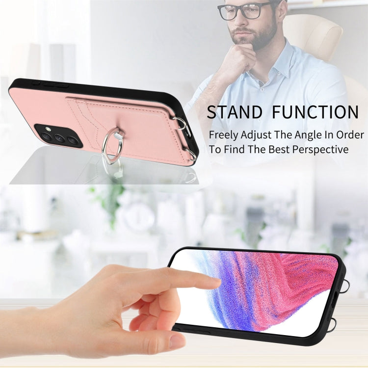 R20 Ring Card Holder Phone Case, For Samsung Galaxy A34 5G, For Samsung Galaxy A54 5G, For Samsung Galaxy S23 Ultra 5G, For Samsung Galaxy S23+ 5G, For Samsung Galaxy S23 5G, For Samsung Galaxy A14 5G, For Samsung Galaxy A04 4G                         ...