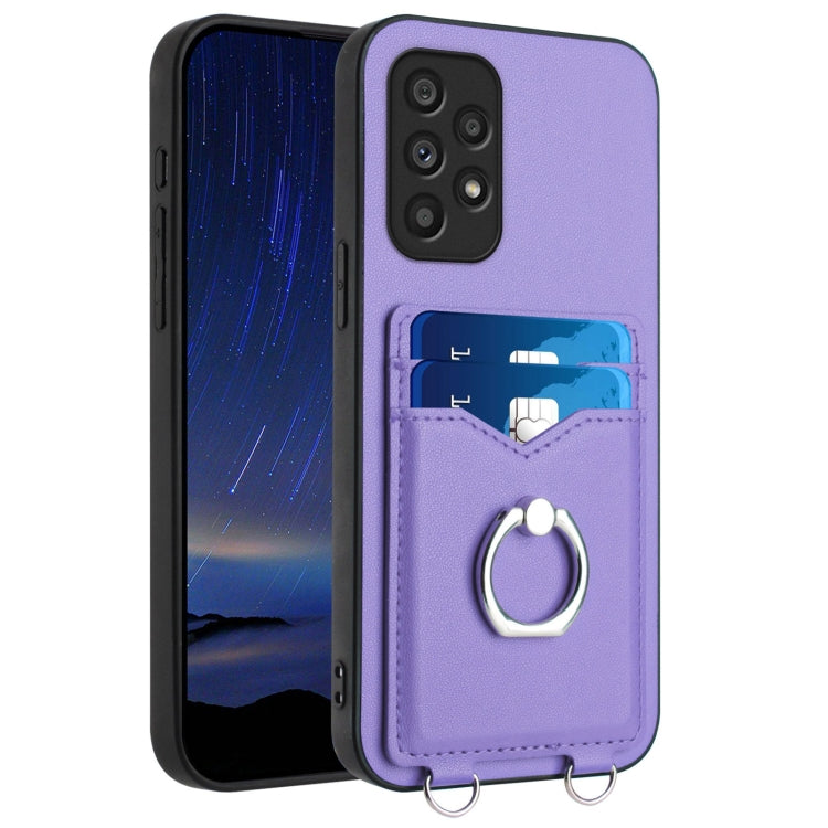 R20 Ring Card Holder Phone Case, For Samsung Galaxy S20 FE, For Samsung Galaxy A23 165.4mm, For Samsung Galaxy A53 5G, For Samsung Galaxy A33 5G, For Samsung Galaxy A13 4G, For Samsung Galaxy S22 Ultra 5G, For Samsung Galaxy S22+ 5G                    ...