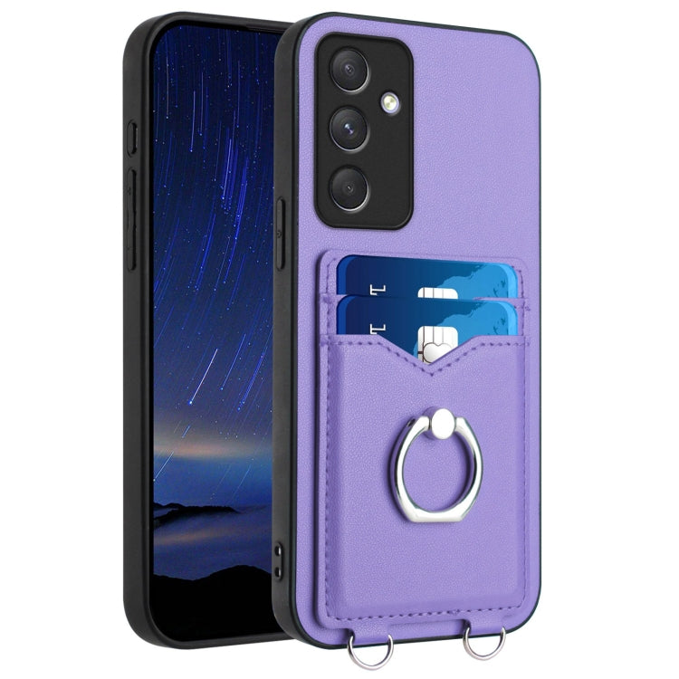 R20 Ring Card Holder Phone Case, For Samsung Galaxy A34 5G, For Samsung Galaxy A54 5G, For Samsung Galaxy S23 Ultra 5G, For Samsung Galaxy S23+ 5G, For Samsung Galaxy S23 5G, For Samsung Galaxy A14 5G, For Samsung Galaxy A04 4G                         ...