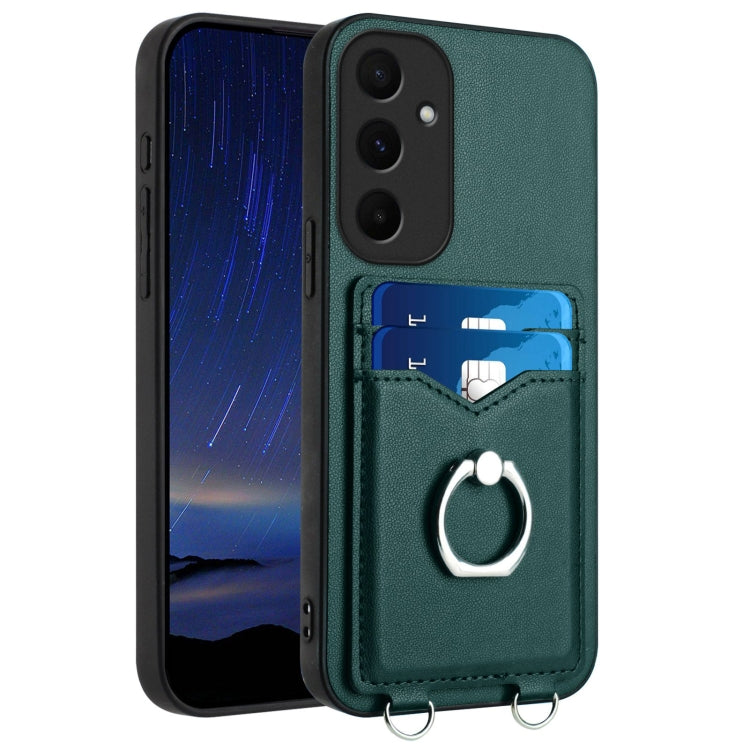 R20 Ring Card Holder Phone Case, For Samsung Galaxy M55 / C55 5G, For Samsung Galaxy F15 / M15, For Samsung Galaxy Xcover7, For Samsung Galaxy A55 5G, For Samsung Galaxy A35, For Samsung Galaxy S24 Ultra 5G, For Samsung Galaxy S24+ 5G                  ...