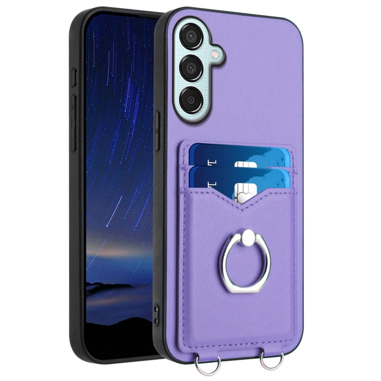 R20 Ring Card Holder Phone Case, For Samsung Galaxy M55 / C55 5G, For Samsung Galaxy F15 / M15, For Samsung Galaxy Xcover7, For Samsung Galaxy A55 5G, For Samsung Galaxy A35, For Samsung Galaxy S24 Ultra 5G, For Samsung Galaxy S24+ 5G                  ...